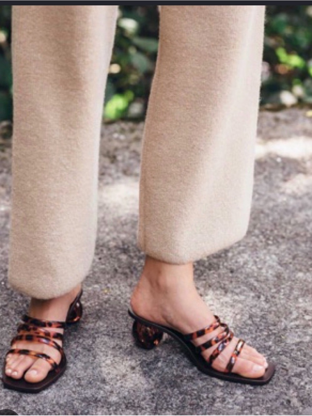 NEW Cult Gaia Jennee Tortoise Brown Strappy Sandals